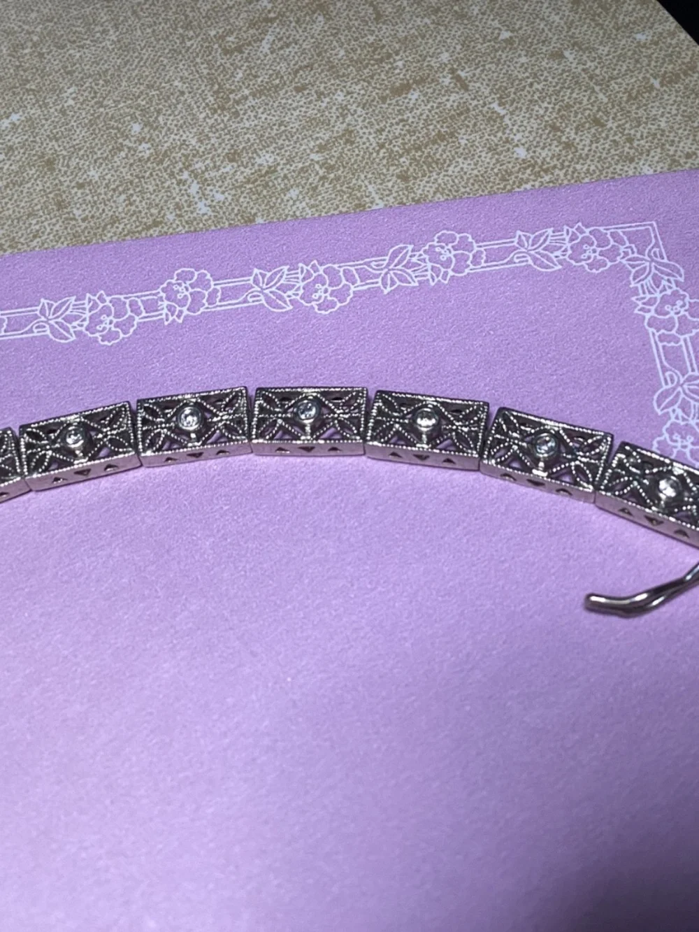 Sterling Silver  Link Bracelet, Designer Vintage Style QSECURE CLASP 925 - Picture 7 of 14